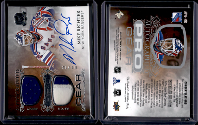 #ad 2020 21 Upper Deck The Cup Autographed Gear Patch Auto Mike Richter 1 12