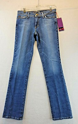 #ad New Joes Womens Size 29 x 34 Straight Leg Embroidered Pocket Blue Denim Jeans