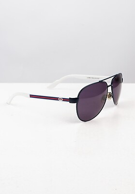 #ad Original Gucci Men Aviator Sunglasses Blue White Frames H3956