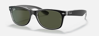 #ad Ray Ban New Wayfarer Black Frame Green Lenses Men#x27;s RB2132 6052 Sunglasses