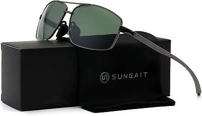 #ad Sungait Ultra Lightweight Rectangular Polarized Sunglasses Uv400 Protection