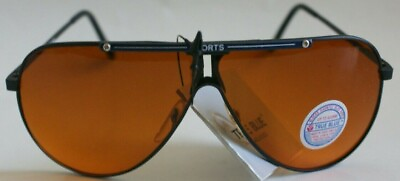 #ad NWT TrueVintage Aviator frame w quot;sportsquot; logo true blue blocker lens sunglasses