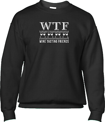 #ad Wine Tasting Friends Saying Vino Funny Humor Joke Meme Parody Mens Sweatshirt