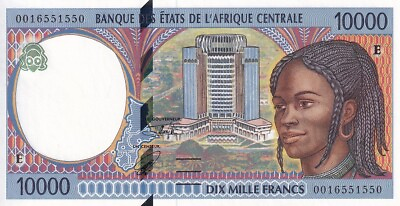 #ad Central African States Cameroon 10000 Francs 2000 P 205Ef UNC