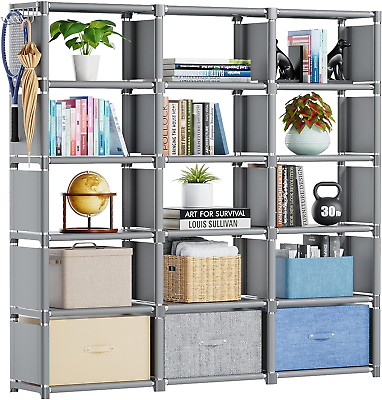 #ad Bookshelf15 Cube Storage OrganizerBook Shelf OrganizerTall Bookcase ShelfBoo