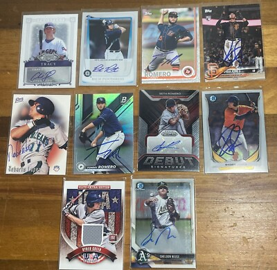 #ad Topps Panini 10x Auto amp; 1x GU Jersey Lot See Pictures 1996 2019