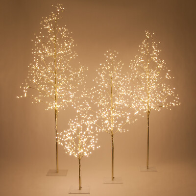 #ad Gold LED Fairy Light Tree Warm White Lights 3 7#x27; Lighted Twig Tree Decor