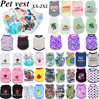 #ad Various Pet Dog Clothes Cat T Shirt Clothing For Small Dogs Puppy Chihuahua Vest