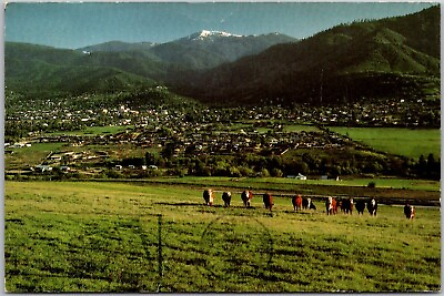 #ad Postcard: Mt. Ashland and Scenic Ashland Oregon Photography by Carlyle S A157