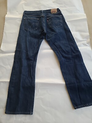 #ad Levi#x27;s 501 Men Button Fly Blue Jeans Straight Leg Made in Mexico Sz 33