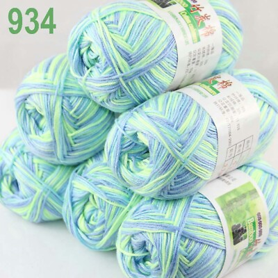 #ad Sale 6SkeinsX50g Soft Bamboo Cotton Blankets Rugs Hand Knitting Crochet Yarn 34