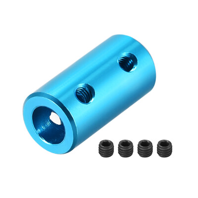 #ad 2mm to 6mm Bore Rigid Coupling 20mm Length 10mm Diameter Coupler Light Blue 2pcs
