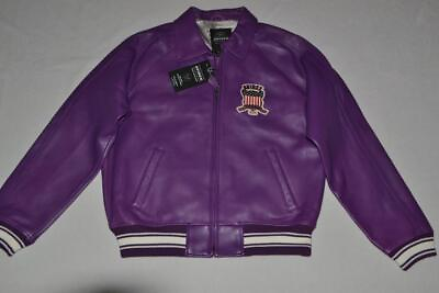 #ad AUTHENTIC Avirex Icon Leather A1 BOMBER Jacket MENS ORCHID PURPLE NEW ALL SIZES