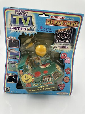 #ad Jakks Pacific Namco Ms. Pac Man Plug amp; Play 5 in 1 TV Games System Sealed NEW