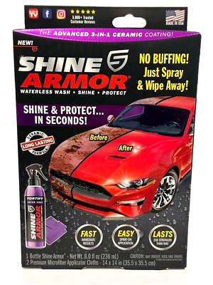 #ad SHINE ARMOR Ceramic Coating Waterless Wash Shine amp; Protect AS SEEN ON TV