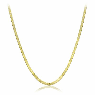 #ad 10k Solid Yellow Gold Mariner Chain Necklace 1.3mm Sizes 16quot; 24quot; Available