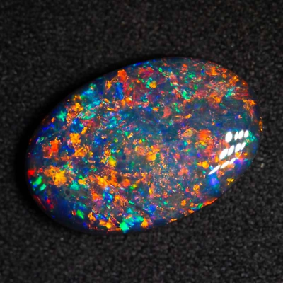#ad Black Opal Cabochon 20x14mm 7 Cts Black And Blue Full Fire AAA Loose Gemstone