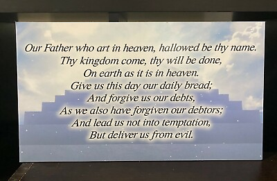 #ad Lords Prayer Sign Plaque gift Lord Religion Christ Pray Jesus Father Sleep God