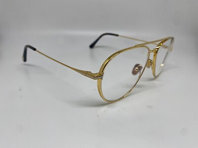 #ad Tom Ford TF5800 B 030 Eyeglasses Shiny Deep Gold Brown 56 15 145mm