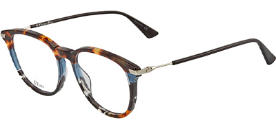 #ad Dior Essence 12 Women#x27;s Blue Havana Pantos Eyeglass Frames 0JBW 00 Italy