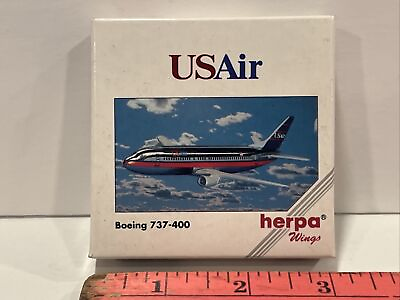 #ad 1:500 Herpa US Air Airlines Airways Boeing 737 400 Scale Model United States