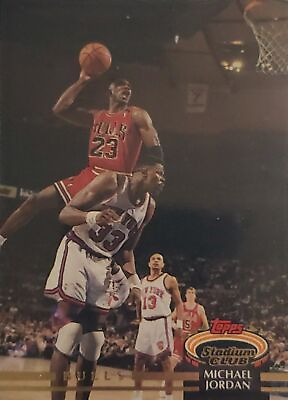 #ad 1992 Stadium Club #1 Michael Jordan 🔥The Dunk on Ewing🔥NM MT**FREE SHIPPING**