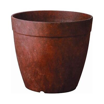 #ad Novelty ArtStone Dolce Round Planter Rust 10