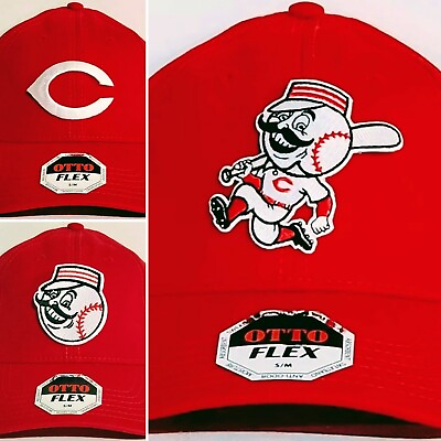 #ad Cincinnati Reds quot;FLEX FITquot; CAP ⚾️HAT ⚾️CLASSIC MLB PATCH LOGO ⚾️S M or L XL ⚾NEW