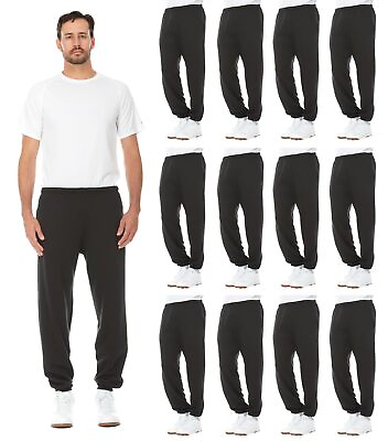 #ad BILLIONHATS 12 Pack of Wholesale Mens Jogger Sweatpants Bulk Joggers for Men