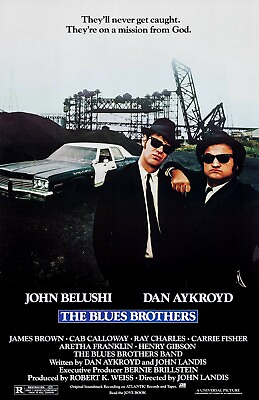 #ad The Blues Brothers movie poster a : John Belushi Dan Aykroyd : 11 x 17