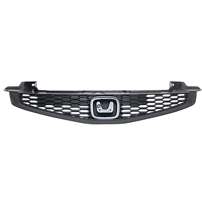 #ad Grille For 2012 2013 Honda Civic Coupe Black Plastic