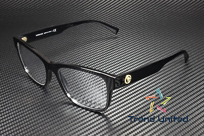 #ad VERSACE VE3266 GB1 Black Demo Lens 55 mm Men#x27;s Eyeglasses