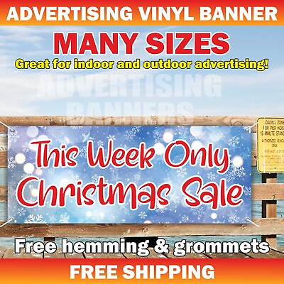#ad This Week Only Christmas Sale Advertising Banner Vinyl Mesh Sign Merry Xmas