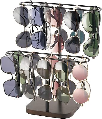 #ad Mkono Sunglasses Organizer Glasses Holder Stand 2 Tier Sunglass Storage Eyeglas