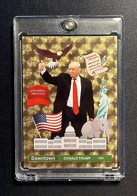 #ad Custom Donald Trump Gold Vinyl Downtown Style Card 45th President USA