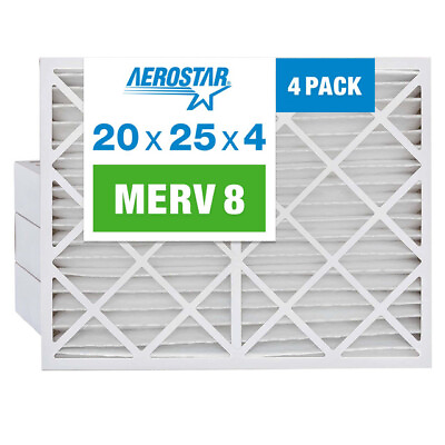 #ad Aerostar 20x25x4 MERV 8 Air Filter 4 Pack 19 1 2quot; x 24 1 2quot; x 3 3 4quot;