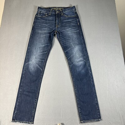 #ad American Eagle Mens Original Taper Denim Blue Jeans Medium Wash 30x34
