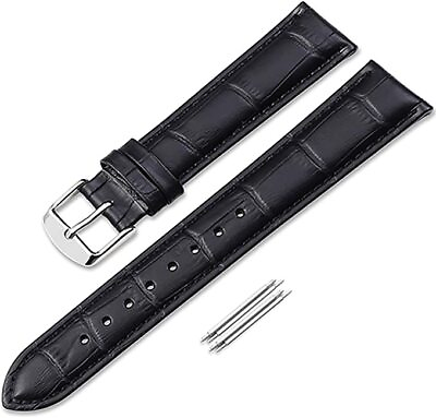 #ad 18mm 20mm 22mm Aligator Grain Genuine Leather Watch Band Strap