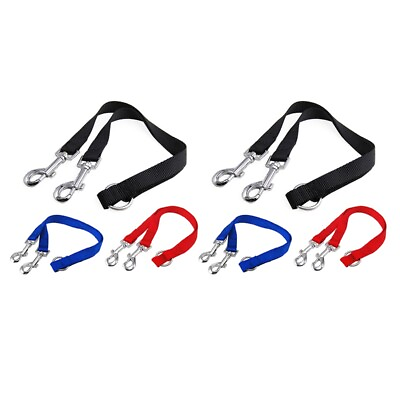 #ad 2X Duplex Dog Coupler Twin Lead 2 Way Two Pet Walking Leash Safety See Or AU $18.63