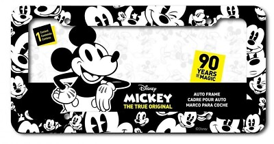 #ad Disney Mickey Mouse Expressions Authentic Plastic License Plate frame Universal