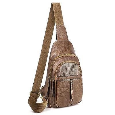 #ad Sling Bag for Women Crossbody Fanny Pack for Women Leather Sling C coffee
