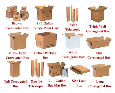 #ad 14 16quot; Corrugated Boxes CHOOSE YOUR SIZE Shipping Moving Box MULTI Pack