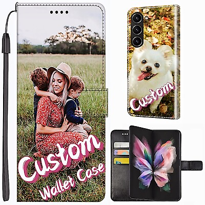 #ad Personalized Flip Wallet Leather Case Cover Custom For Galaxy Z Fold 3 4 5