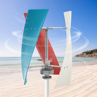 #ad Helix Vertical Wind Turbine Wind Generator 12V 400W WindmillController Maglev