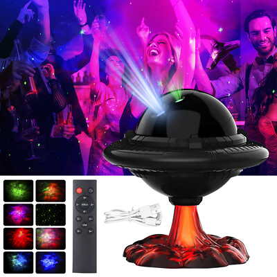 #ad Galaxy Projector Starry UFO Night Light with Bluetooth Music Nebula LED Lamp
