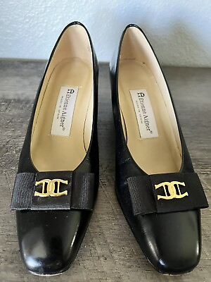 #ad Etienne Aigner Black Patent Leather Shoes Size 7M