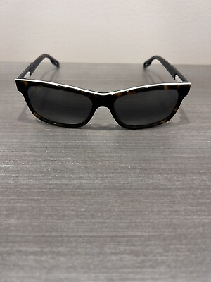 #ad Maui Jim Eh Brah MJ 284 57 Brown Tortoise Sunglasses Mirrored Gray Polarized