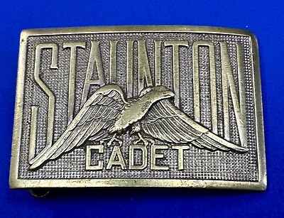 #ad Staunton Cadet Virginia Vintage VA Military Academy Uniform belt buckle