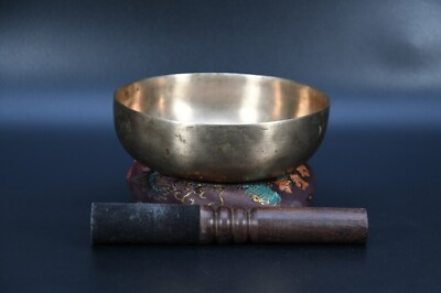#ad F#Note Chakra Healing Singing Bowl Set 5.6quot;Handmade Tibetan Mediation Sound Bowl