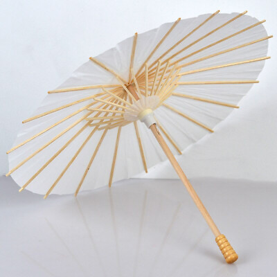 #ad White Outdoor Wedding Paper Parasol Umbrellas